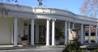 front of le Petit Trianon building