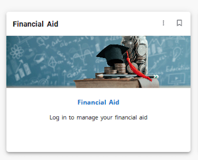 Financial Aid - MyPortal card