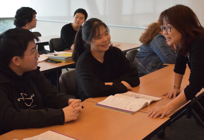 instructor with students