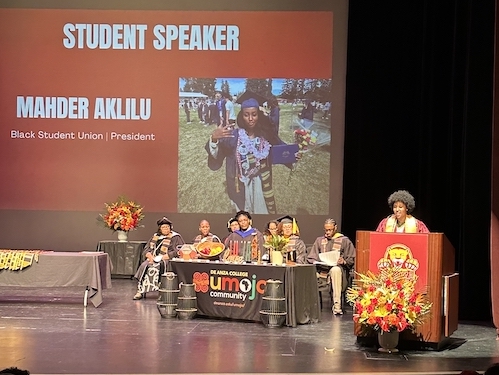 student speaker Mahder Aklilu