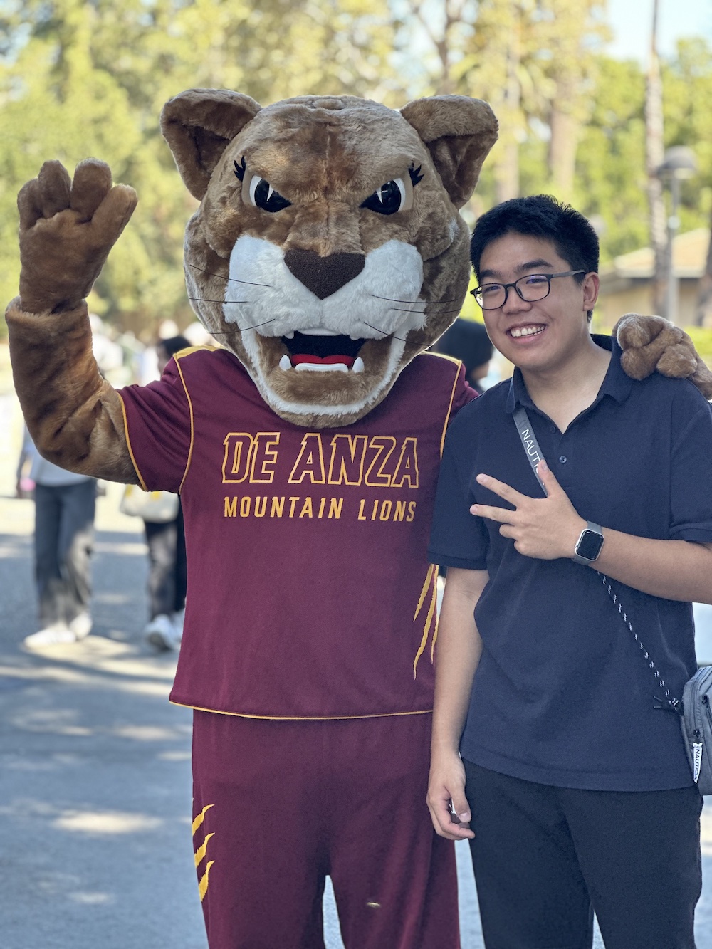 Roary with young man at Welcome Day in 2024